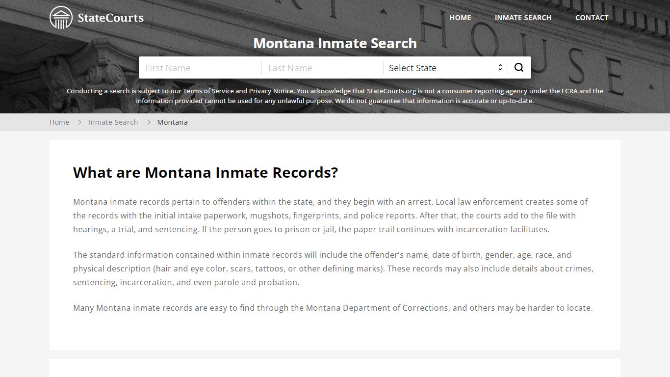 Montana Inmate Search, Prison and Jail Information ...